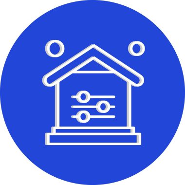 Vektör ev simgesi, vektör illüstrasyonu  