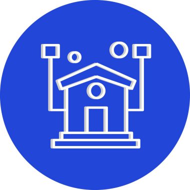 Vektör ev simgesi, vektör illüstrasyonu  