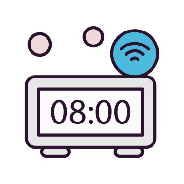 Renkli Vektör Saat Simgesi 