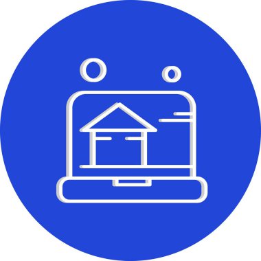 Vektör ev simgesi, vektör illüstrasyonu  