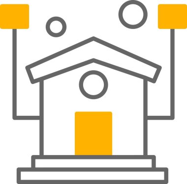 Vektör ev simgesi, vektör illüstrasyonu  