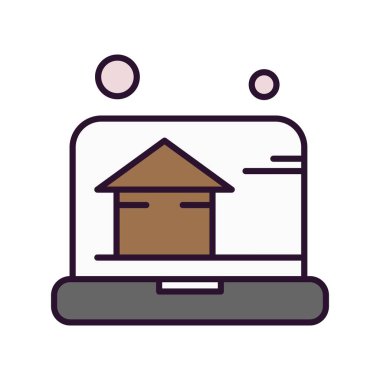 Vektör ev simgesi, vektör illüstrasyonu  