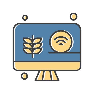  Vektör lcd monitörü Simge dijital resmi 