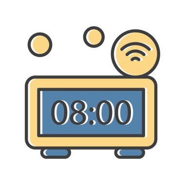 Renkli Vektör Saat Simgesi 