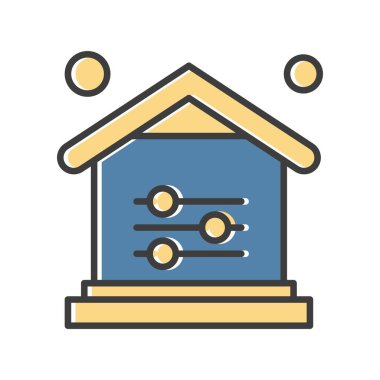 Vektör ev simgesi, vektör illüstrasyonu  