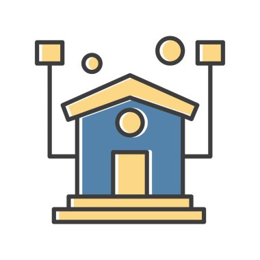 Vektör ev simgesi, vektör illüstrasyonu  