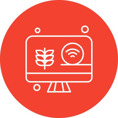  Vektör lcd monitörü Simge dijital resmi 