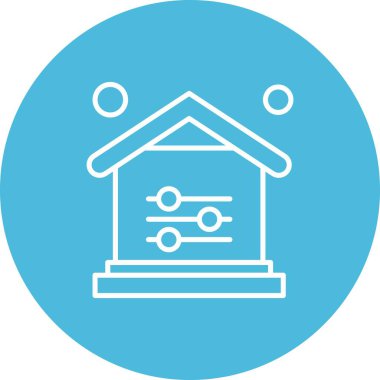 Vektör ev simgesi, vektör illüstrasyonu  