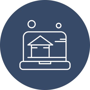 Vektör ev simgesi, vektör illüstrasyonu  