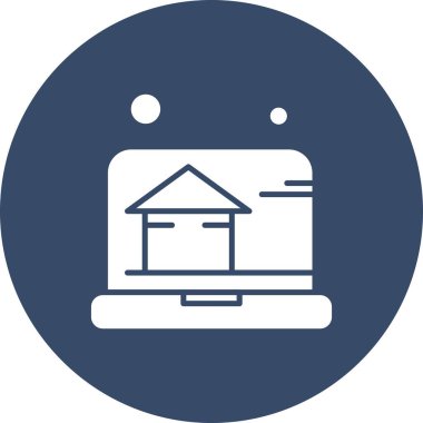 Vektör ev simgesi, vektör illüstrasyonu  