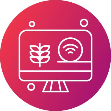  Vektör lcd monitörü Simge dijital resmi 