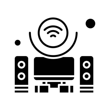  Vektör konuşmacı Simgesi, vektör illüstrasyonu  