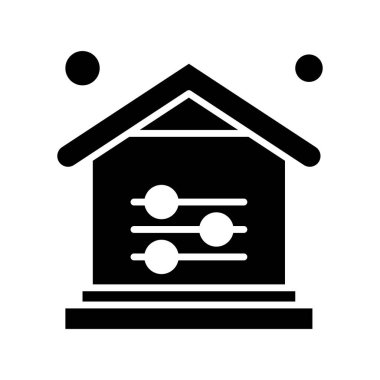 Vektör ev simgesi, vektör illüstrasyonu  