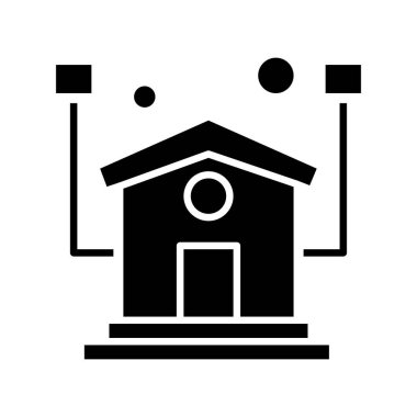 Vektör ev simgesi, vektör illüstrasyonu  