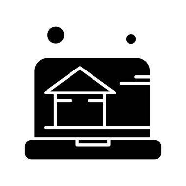 Vektör ev simgesi, vektör illüstrasyonu  