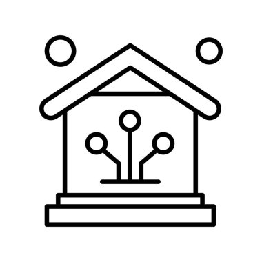 Vektör ev simgesi, vektör illüstrasyonu  