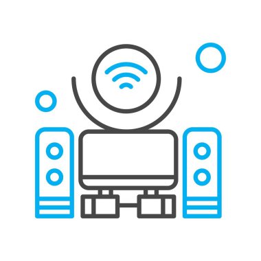  Vektör konuşmacı Simgesi, vektör illüstrasyonu  