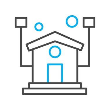 Vektör ev simgesi, vektör illüstrasyonu  