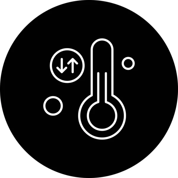 Vector Illustration Thermometer Icon — Stock Vector