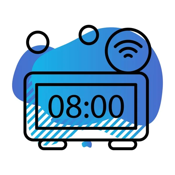 Farbenfrohe Vector Clock Icon — Stockvektor