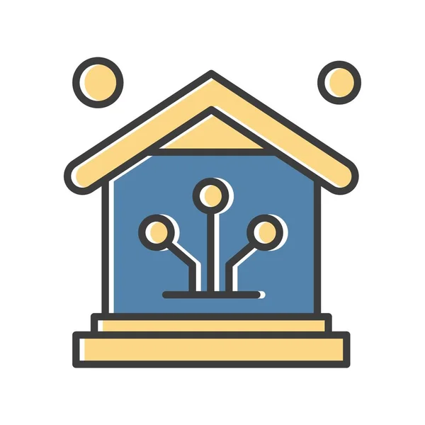 Vector Home Pictogram Vector Illustratie — Stockvector