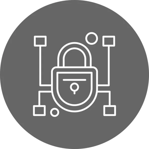 Vector Lock Icon Beveiligingsconcept — Stockvector
