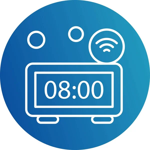 Farbenfrohe Vector Clock Icon — Stockvektor