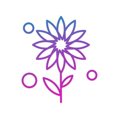  Vektör Çiçeği Simgesi illüstrasyonu