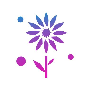  Vektör Çiçeği Simgesi illüstrasyonu