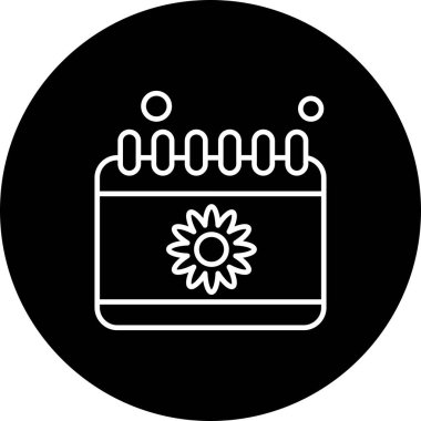  Vektör Takvim Simgesi, vektör illüstrasyonu  