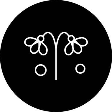 çiçek simgesi vektör illüstrasyonu