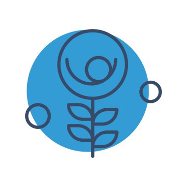  Vektör Çiçeği Simgesi illüstrasyonu