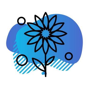  Vektör Çiçeği Simgesi illüstrasyonu