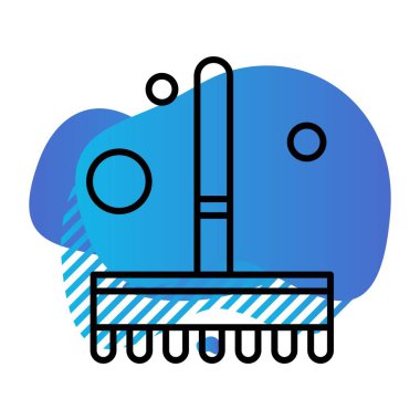  Fırça simgesi vektör illüstrasyonu 