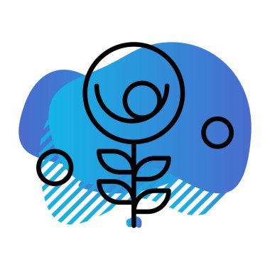  Vektör Çiçeği Simgesi illüstrasyonu