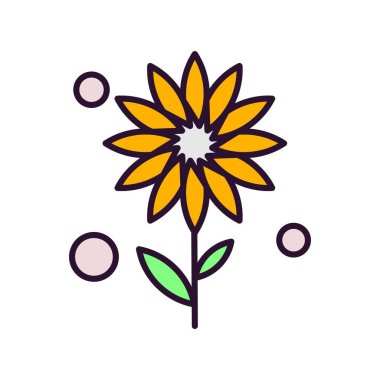  Vektör Çiçeği Simgesi illüstrasyonu