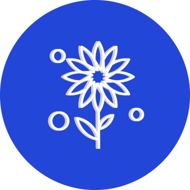  Vektör Çiçeği Simgesi illüstrasyonu