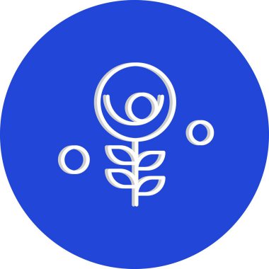  Vektör Çiçeği Simgesi illüstrasyonu