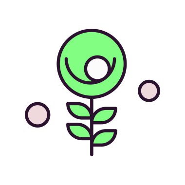  Vektör Çiçeği Simgesi illüstrasyonu