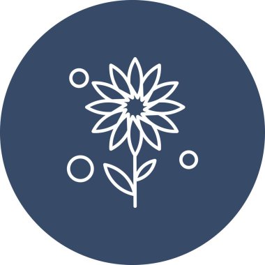  Vektör Çiçeği Simgesi illüstrasyonu