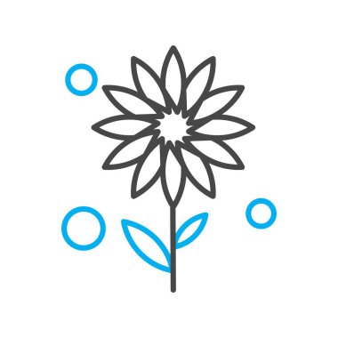  Vektör Çiçeği Simgesi illüstrasyonu