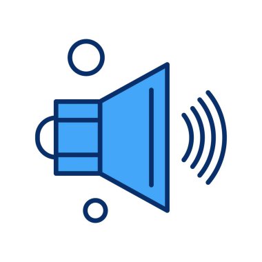  Vektör konuşmacı Simgesi, vektör illüstrasyonu  