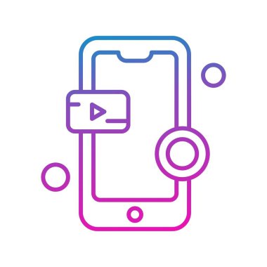 Vektör akıllı telefon simgesi, vektör illüstrasyonu  