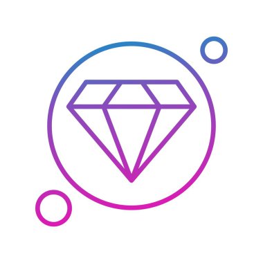 Elmas simgesi vektör illüstrasyonu