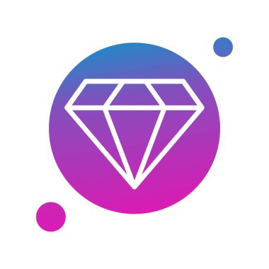 Elmas simgesi vektör illüstrasyonu