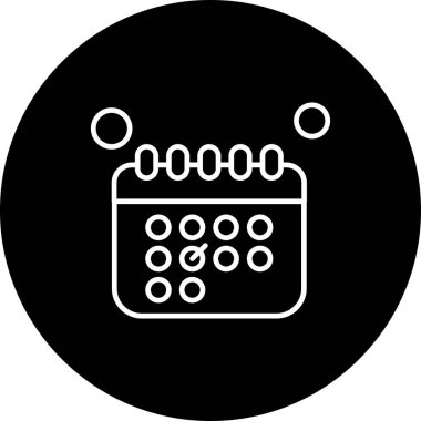  Vektör Takvim Simgesi, vektör illüstrasyonu  