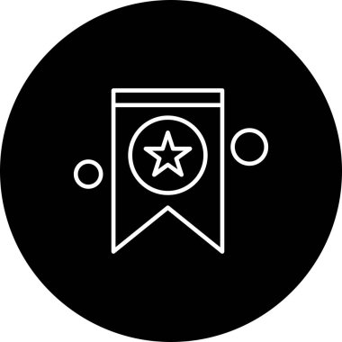  ödül düz simgesi, vektör illüstrasyonu