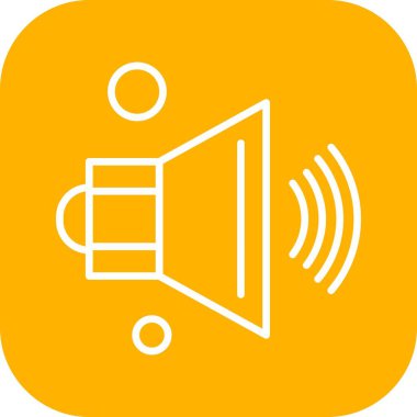  Vektör konuşmacı Simgesi, vektör illüstrasyonu  