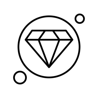 Elmas simgesi vektör illüstrasyonu