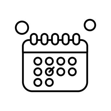  Vektör Takvim Simgesi, vektör illüstrasyonu  